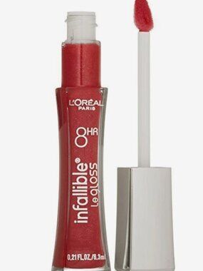 L'Oreal Infallible Lipstick‎ 8Hr Lip Gloss Shade Cherry Flash 340